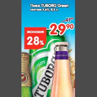 Акция - Пиво Tuborg Green