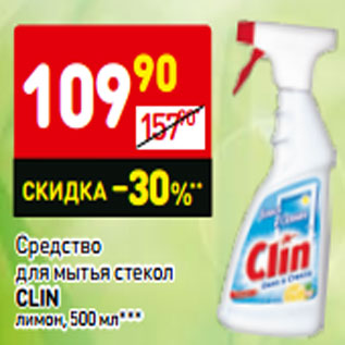 Акция - Средство для мытья стекол CLIN лимон
