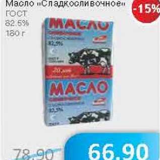 Акция - Масло "Сладкосливочное" ГОСТ 82,5%