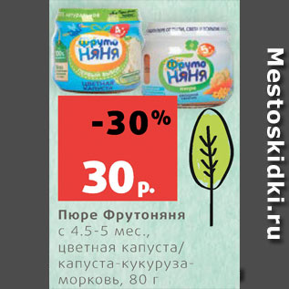Акция - Пюре Фрутоняня