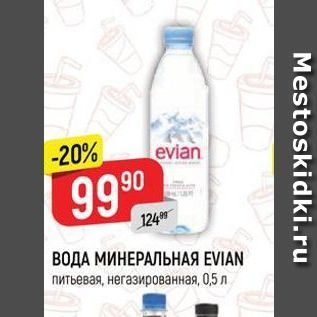 Акция - ВОДА МИНЕРАЛЬНАЯ EVIAN