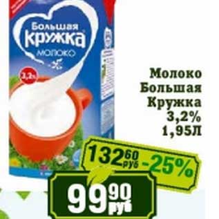 Акция - Молоко Большая Кружка 3,2%