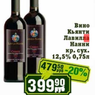 Акция - Вино Кьянти Лавилла кр. сух. 12,5%