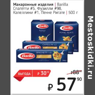 Акция - Макаронные изделия Barilla