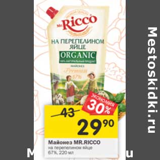 Акция - Майонез Mr. Ricco 67%