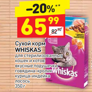 Акция - Сухой корм Whiskas