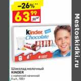 Магазин:Дикси,Скидка:Шоколад молочный Kinder 