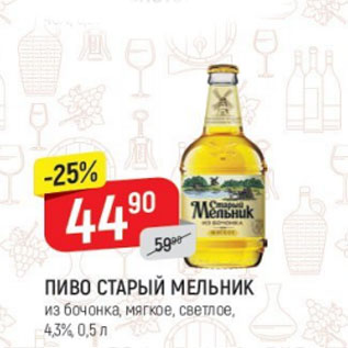 Акция - Пиво Старый Мельник 4,3%