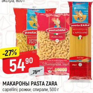 Акция - Макароны Pasta ZAra