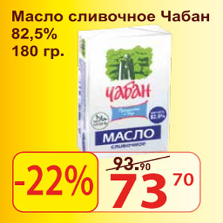 Акция - Масло сливочное Чабан 82,5%