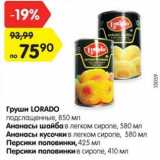 Магазин:Карусель,Скидка:Груши LORADO
подслащенные, 850 мл
Ананасы шайбав легком сиропе, 580 мл
Ананасы кусочкив легком сиропе, 580 мл
Персики половинки,425 мл
Клубника в сиропе, 410 г