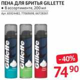 Магазин:Selgros,Скидка:Пена для бритья Gillette