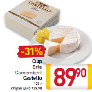 Акция - Сыр Brie Camembert Castello