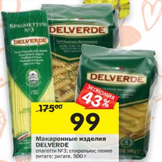 Акция - Макаронные изделия DELVERDE