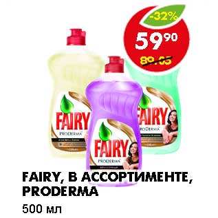 Акция - FAIRY, PRODERMA