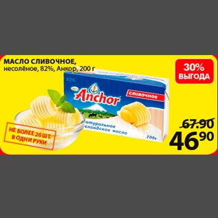 Акция - Масло сливочное 82% Анкор