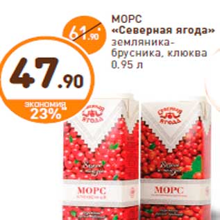 Акция - МОРС «Северная ягода» земляника- брусника, клюква 0.95 л