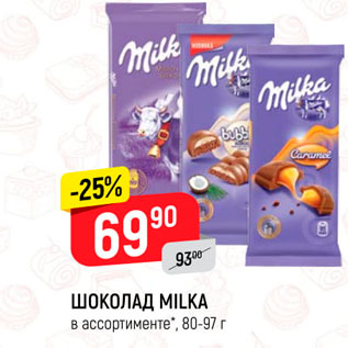 Акция - Шоколад Milka