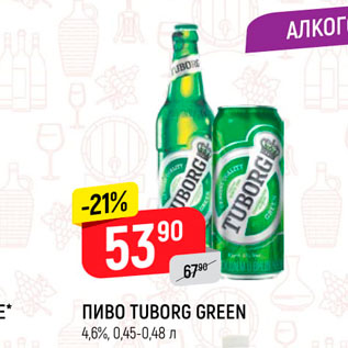 Акция - Пиво Tuborg Grenn