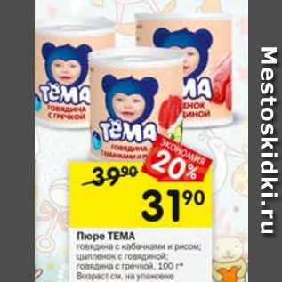 Акция - Пюре ТЕМА