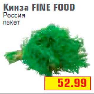 Акция - Кинза FINE FOOD Россия пакет