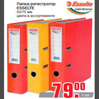 Акция - Папка-регистратор ESSELTE 50/75 мм цвета в ассортименте