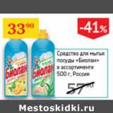 Магазин:Седьмой континент,Скидка:Средство для мытья посуды Биолан Россия