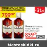 Наш гипермаркет Акции - Виски Ballantines Finest 40% Шотландия 