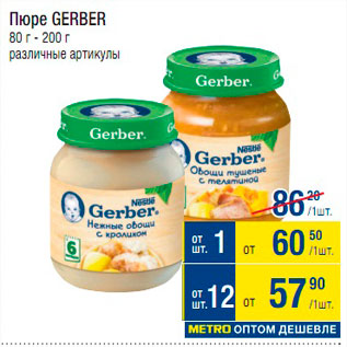 Акция - Пюре Gerber