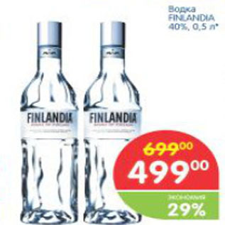 Акция - Водка Finlandia 40%