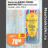 Авоська Акции - Напиток ДЖИН-ТОНИК
МАНЧЕСТЕР Классический,
сл/алк., ж.б., 