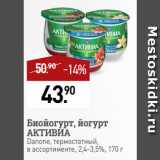 Мираторг Акции - Биойогурт, йогурт
АКТИВИА
Danone, термостатный,
в ассортименте, 2,4-3,5%