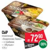 Spar Акции - Сыр
плавленый
«Андронова Лавка»
– с грибами
– «Жульен»
175 г