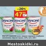 Дикси Акции - Йогурт danone в асс. вишня-черешня, клубника- земляника, персик-груша