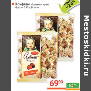 Акция - Конфеты "Аленка" крем брюле