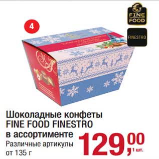 Акция - Шоколадные конфеты Fine Food Finestro