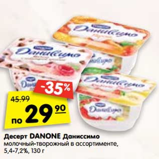 Акция - Десерт Danone Даниссимо