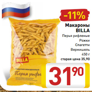 Акция - Макароны BILLA