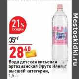 Магазин:Окей,Скидка:Вода детская питьевая артезианская Фруто Няня 
