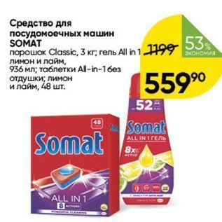 Акция - Средство для посудомоечных машин SOMAT