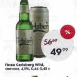 Магазин:Пятёрочка,Скидка:Пиво Carlsberg Wild