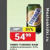 Верный Акции - Пиво TUBORG RAW