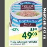 Магазин:Перекрёсток,Скидка:Тунец рубленый Fortuna натуральный