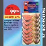 Магазин:Карусель,Скидка:Ассорти рыбное Kingfish из горбуши и скумбрии холодного копчения