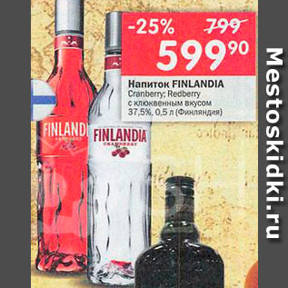 Акция - Напитки Finlandia