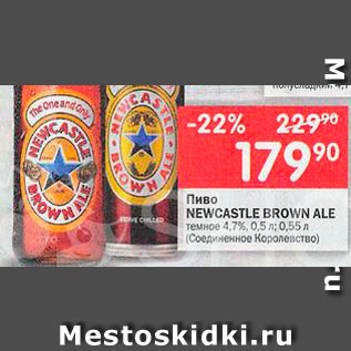 Акция - Пиво Newcastle Brown Ale