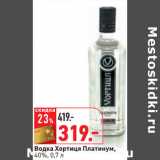 Магазин:Окей,Скидка:Водка Хортиця Платинум,
40%