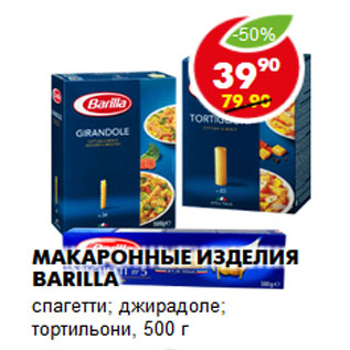 Акция - Макаронные изделия Barilla