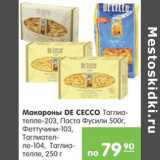 Карусель Акции - МАКАРОНЫ DE CECCO