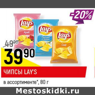 Акция - Чипсы Lays